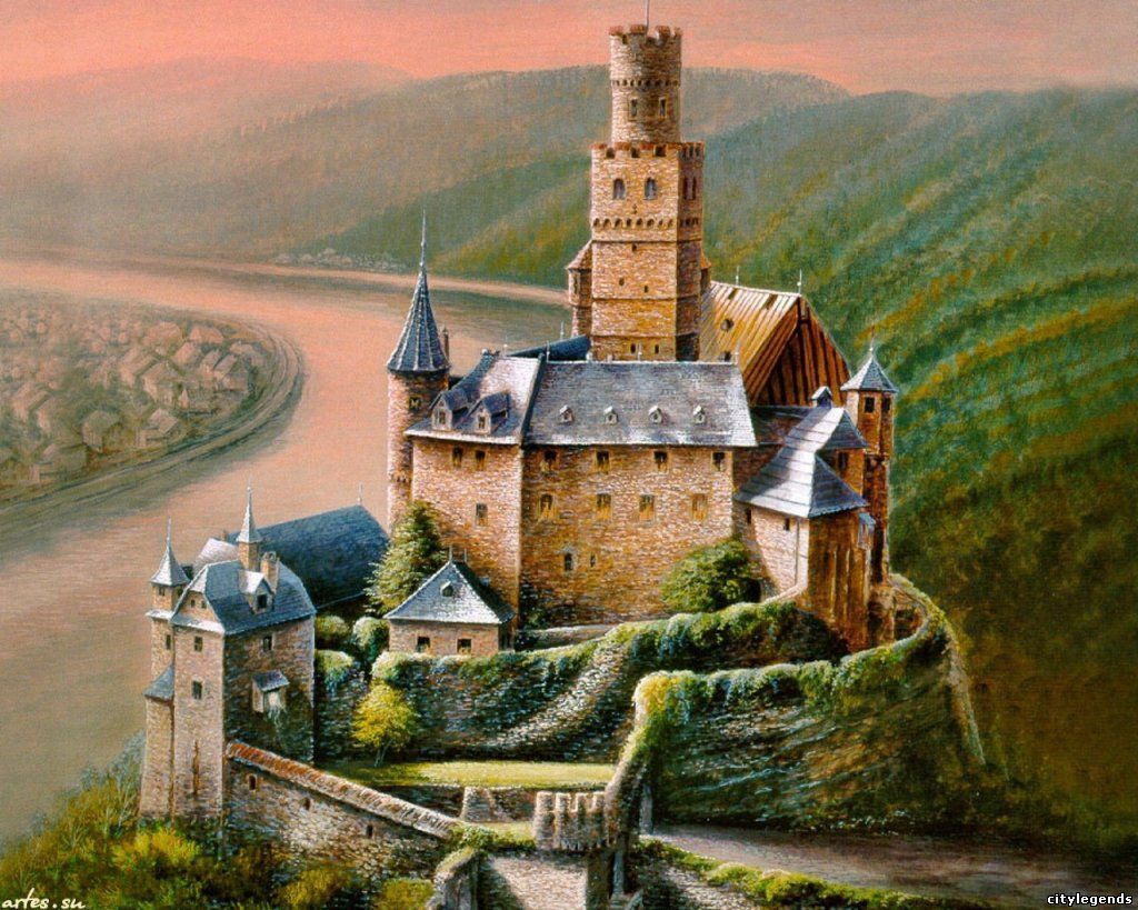 Замок Марксбург в Рейнланд-Пфальце в Германии