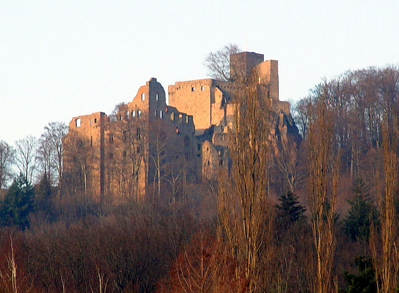 Вид на Замок Хоэнбаден в Баден-Бадене